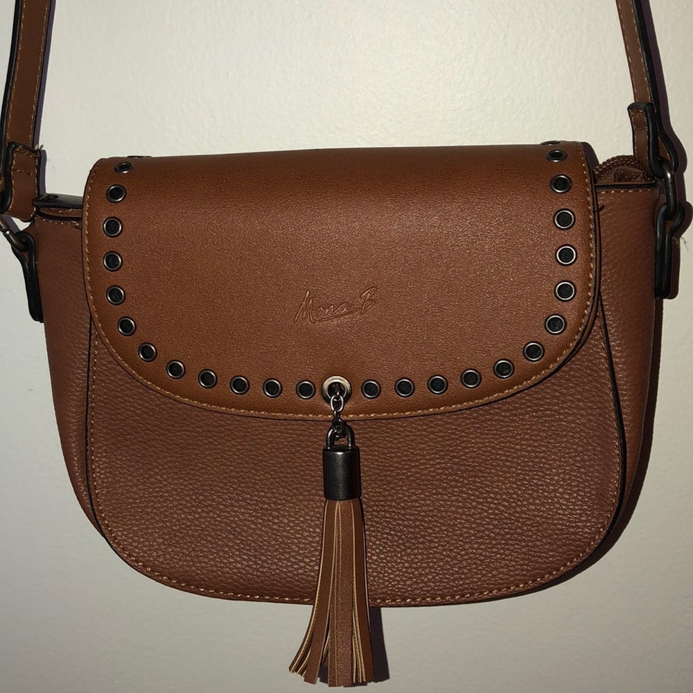 Mona B Crossbody Purse Bag Brown